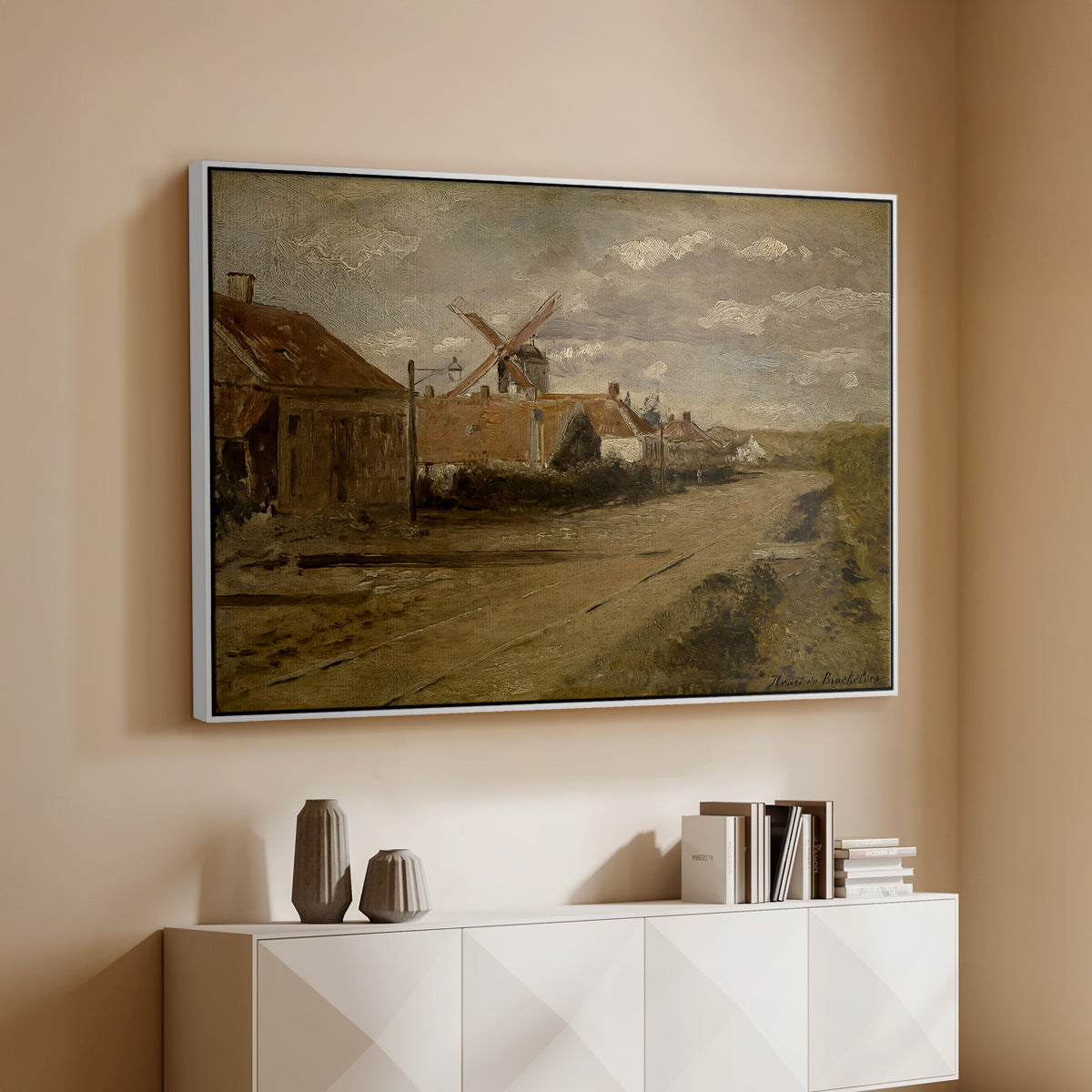 The Mill at Kiel, c. 1885-1888 - Floater Framed Canvas Print