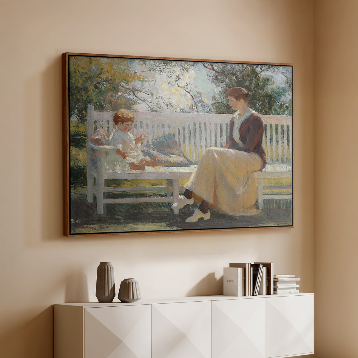 Eleanor and Benny, 1916 - Floater Framed Canvas Print