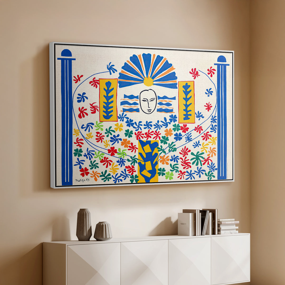 Apollo (Apollon), 1953 - Floater Framed Canvas Print