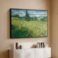 Green Wheat Field with Cypress, 1889 - Floater Framed Canvas Print