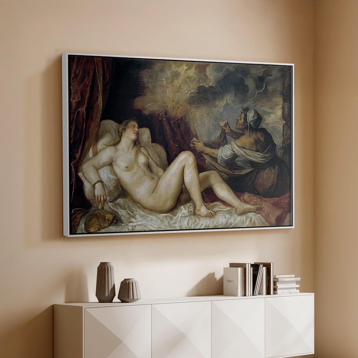 Danaë, c. 1560-1565 - Floater Framed Canvas Print