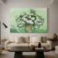 Canvas art print featuring a post-impressionist still life emphasizing color and texture, displayed in a spacious living room
