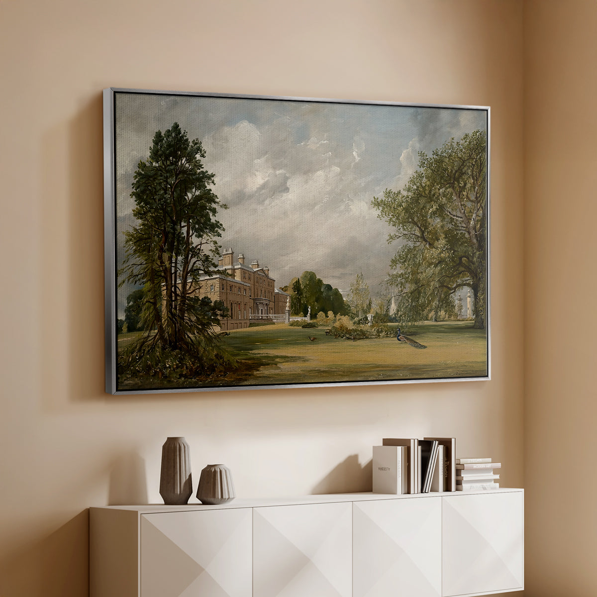Malvern Hall, 1821 - Floater Framed Canvas Print
