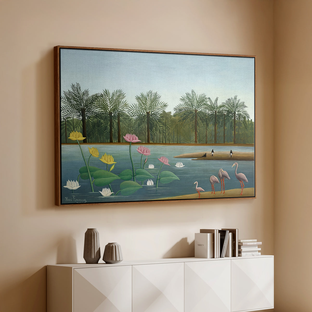 The Flamingoes (Les Flamants), 1907 - Floater Framed Canvas Print