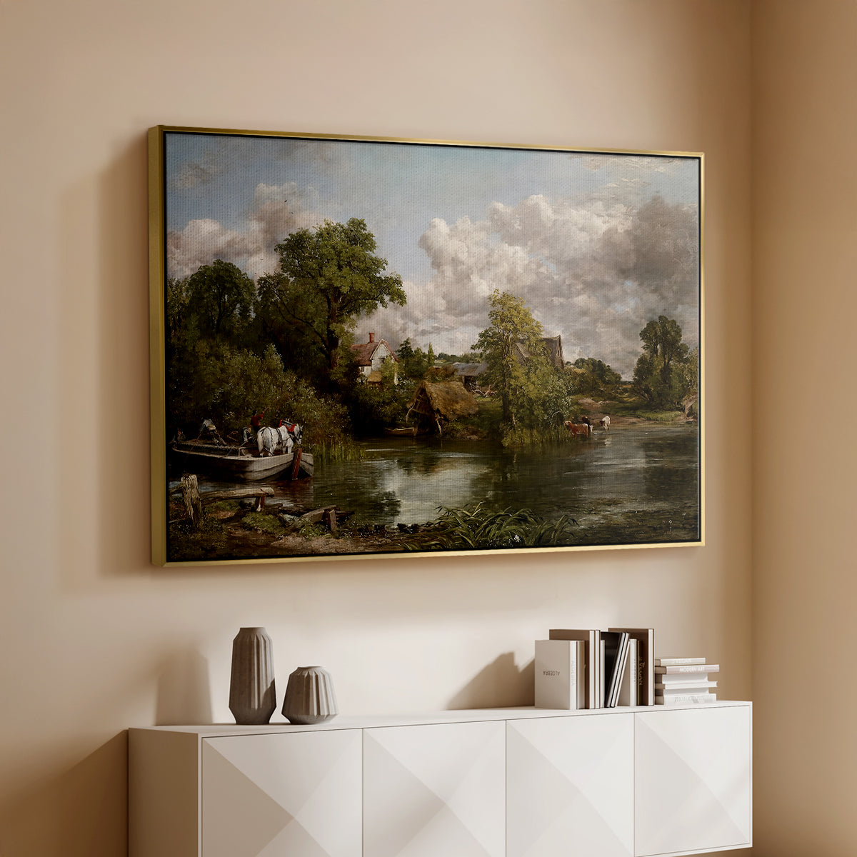 The White Horse, 1819 - Floater Framed Canvas Print