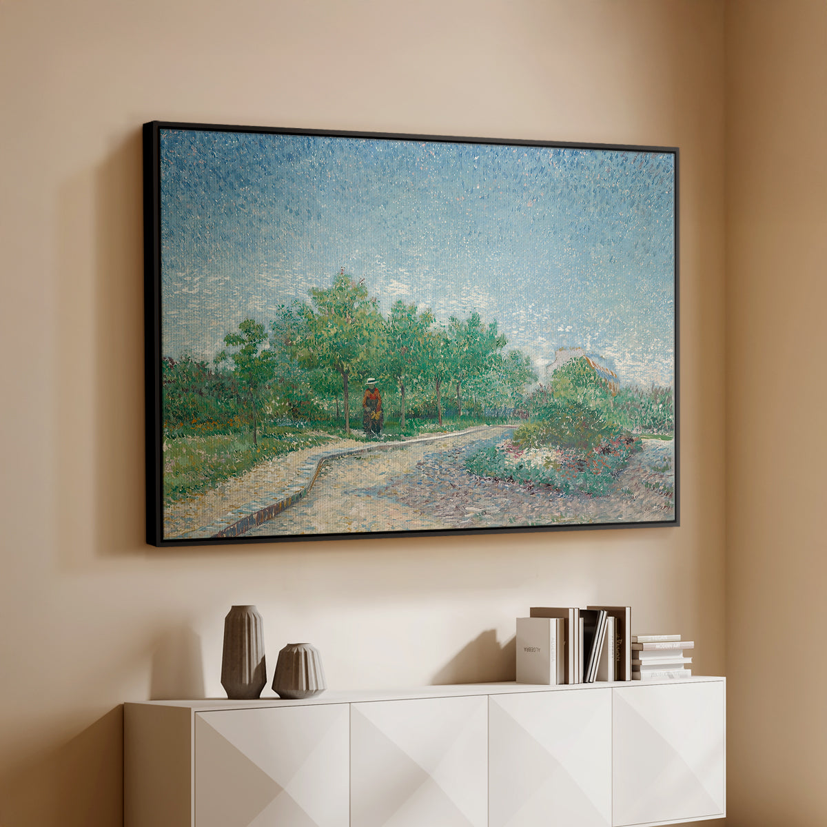 Square Saint-Pierre, Paris, 1887 - Floater Framed Canvas Print