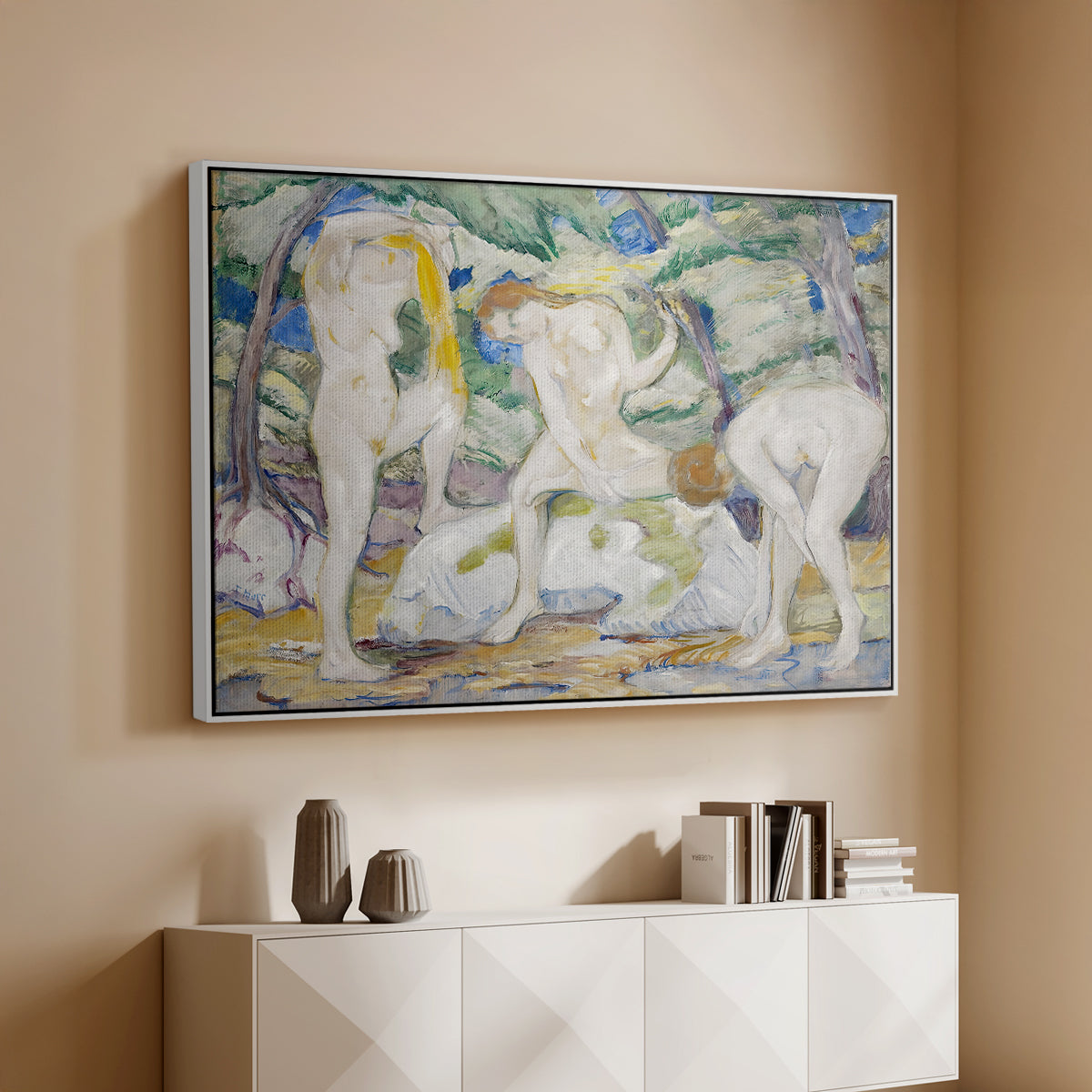 Bathing Women, 1910 - Floater Framed Canvas Print