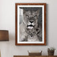 Lioness and Cub - Premium Framed Print - Distressed Barnwood Frame - Ready to Hang