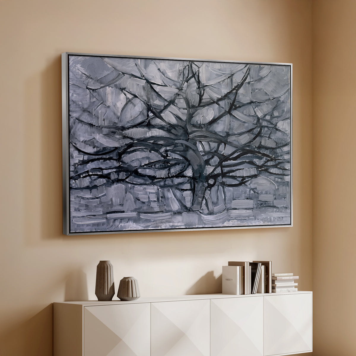 The Gray Tree, 1911 - Floater Framed Canvas Print