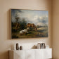 Two Horses on the Pasture, c. 1825 - Floater Framed Canvas Print