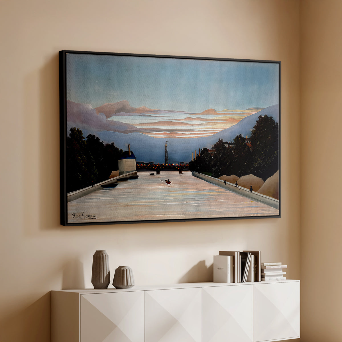 The Eiffel Tower, c. 1898 - Floater Framed Canvas Print