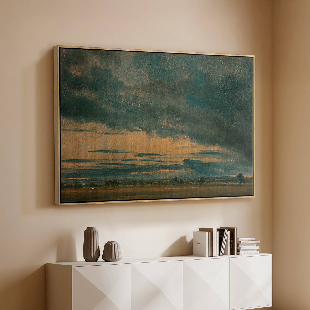 Cloud Study, c. 1821 - Floater Framed Canvas Print