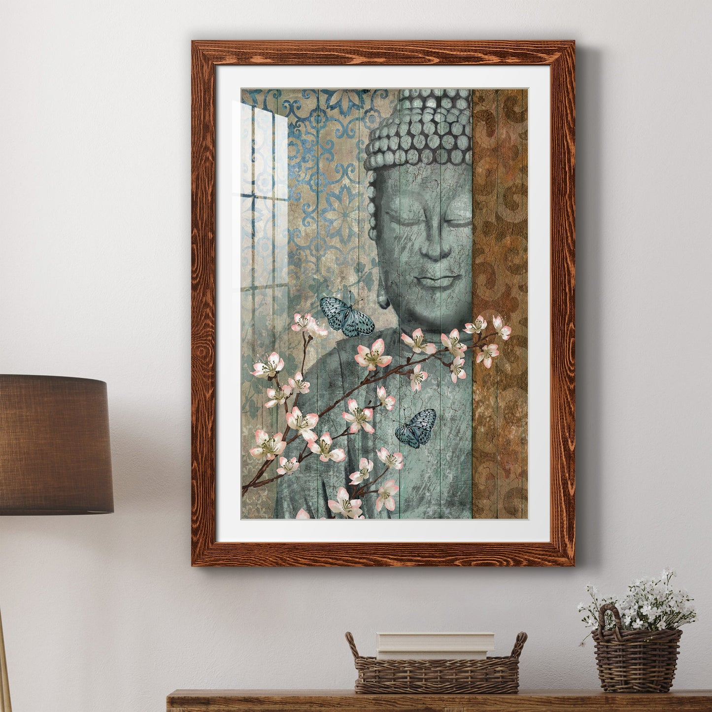 Buddha - Premium Framed Print - Distressed Barnwood Frame - Ready to Hang