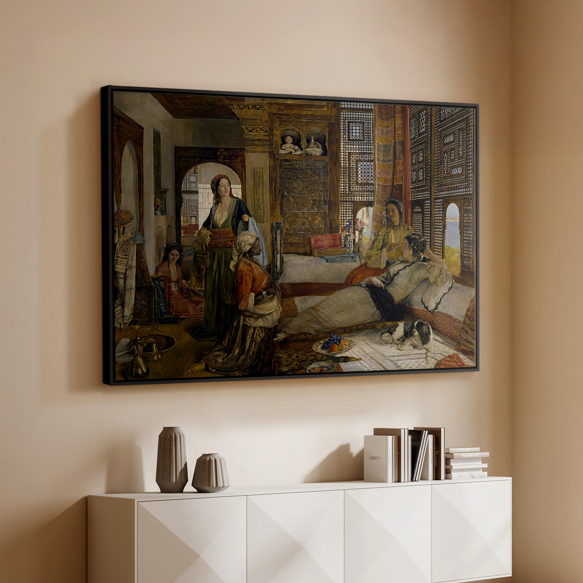 The Harem, 1876 - Floater Framed Canvas Print