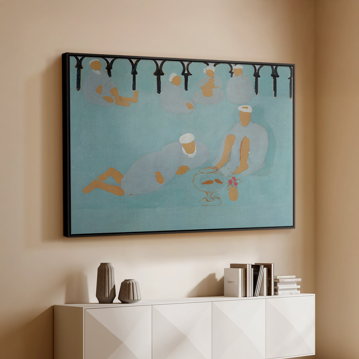Arab Coffeehouse (Le café Maure), 1913 - Floater Framed Canvas Print