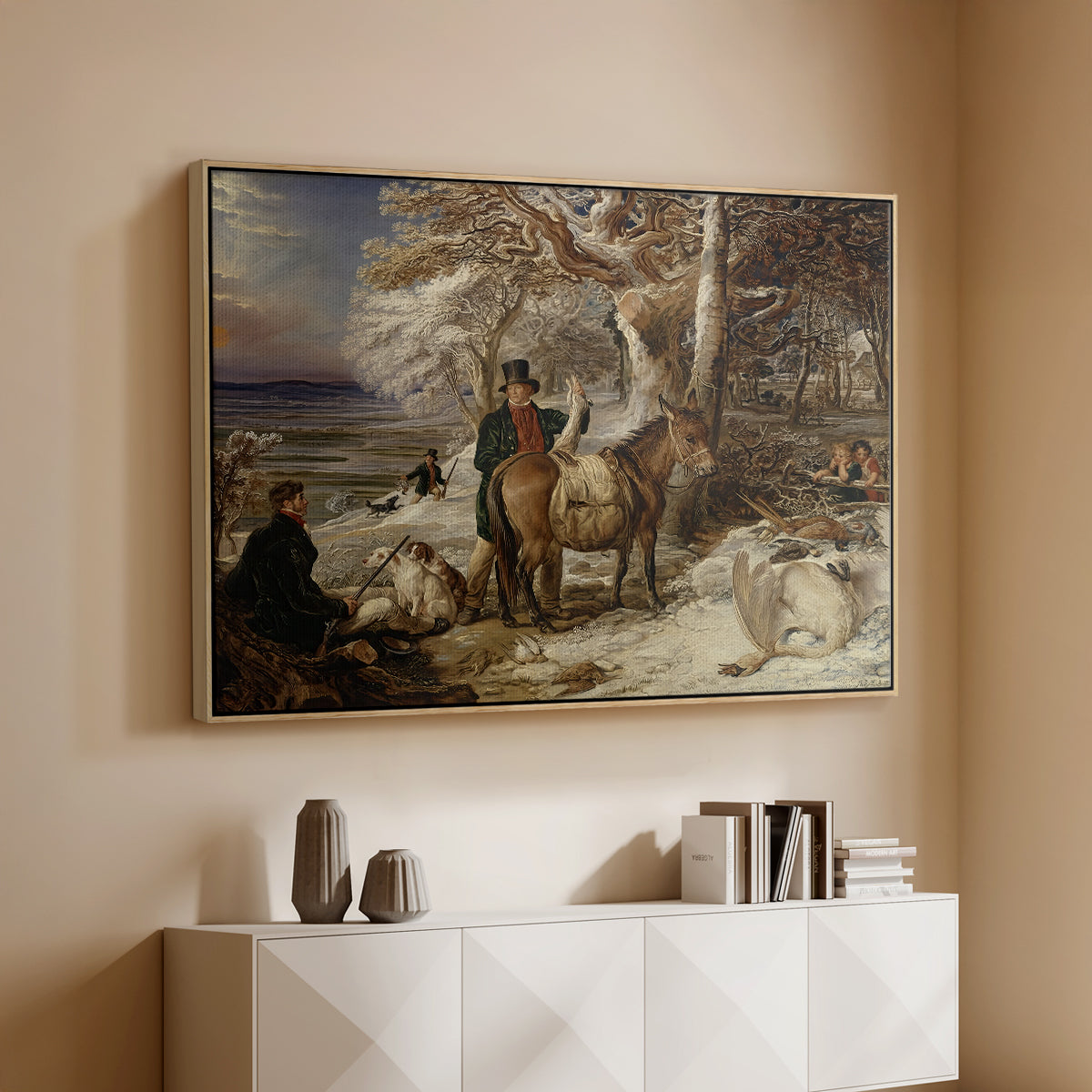 The Day's Sport, 1826 - Floater Framed Canvas Print