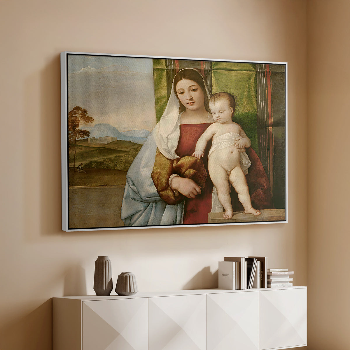 The Gypsy Madonna (La Zingarella), c. 1510-1511 - Floater Framed Canvas Print