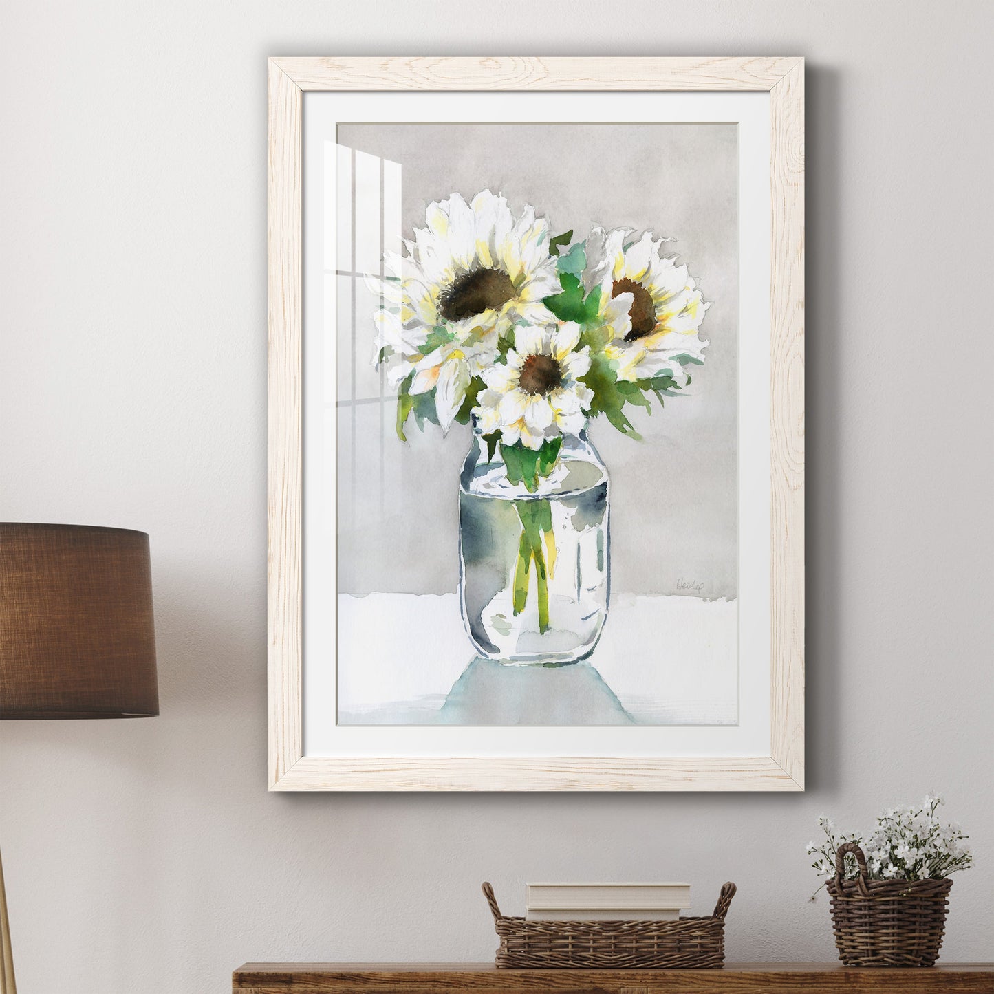 Sunflower II - Premium Framed Print - Distressed Barnwood Frame - Ready to Hang