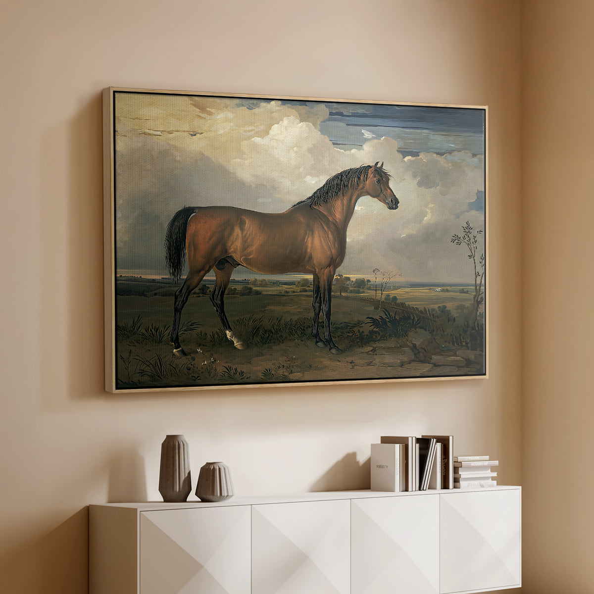 Eagle, A Celebrated Stallion, 1809 - Floater Framed Canvas Print