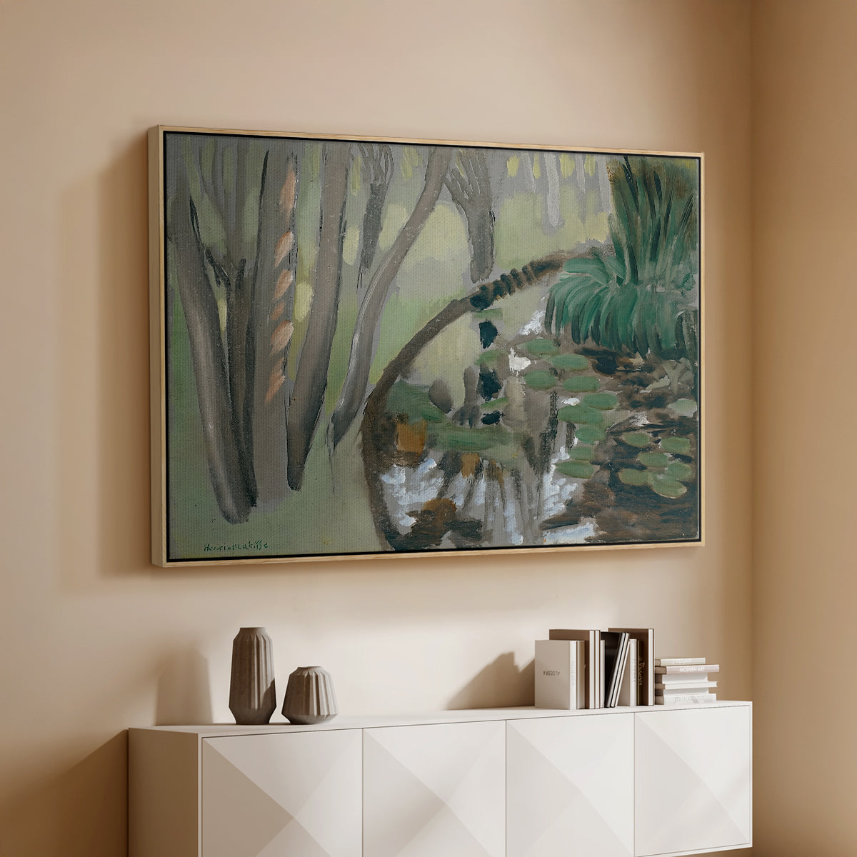 The Stream, Maintenon, 1918 - Floater Framed Canvas Print