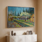 Orchard in Blossom, Bordered by Cypresses, 1888 - Floater Framed Canvas Print