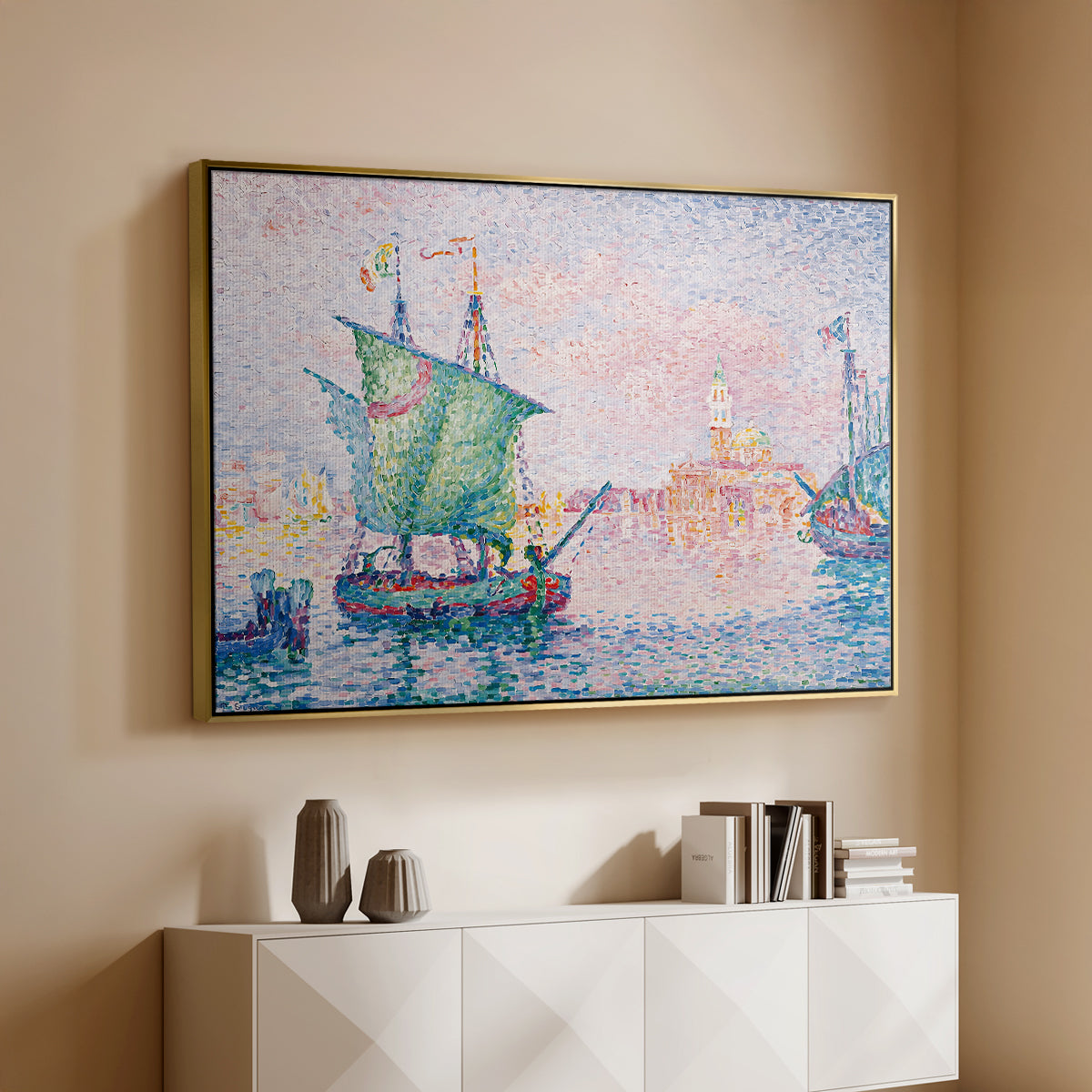 Venice, the Pink Cloud, 1909 - Floater Framed Canvas Print