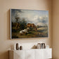 Two Horses on the Pasture, c. 1825 - Floater Framed Canvas Print