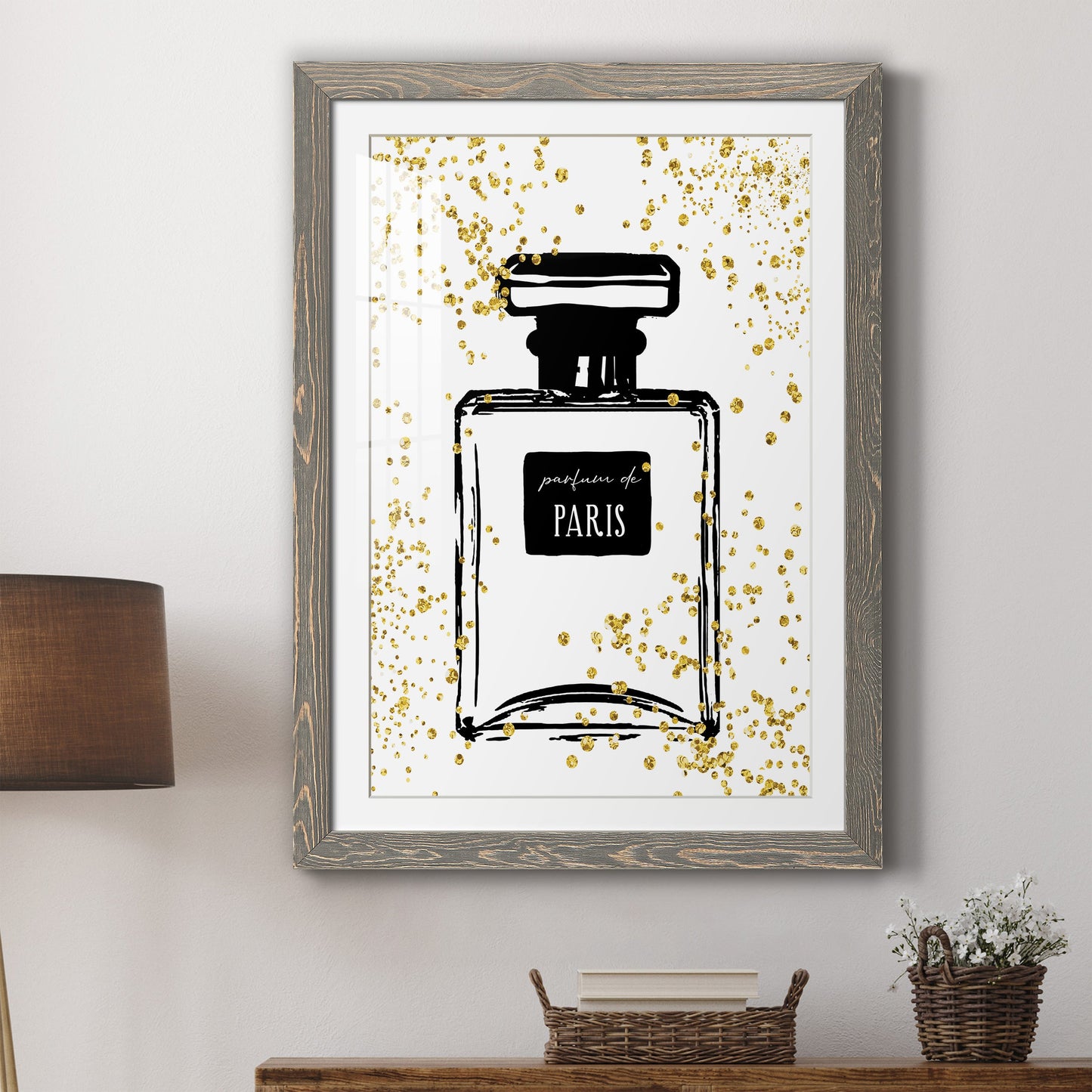 Glitter Perfume I - Premium Framed Print - Distressed Barnwood Frame - Ready to Hang