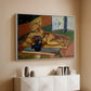 Sculpture and Persian Vase (The Bronze Figure), 1908 - Floater Framed Canvas Print