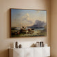 Shepherds and Cattle on Lake Attersee, 1852 - Floater Framed Canvas Print