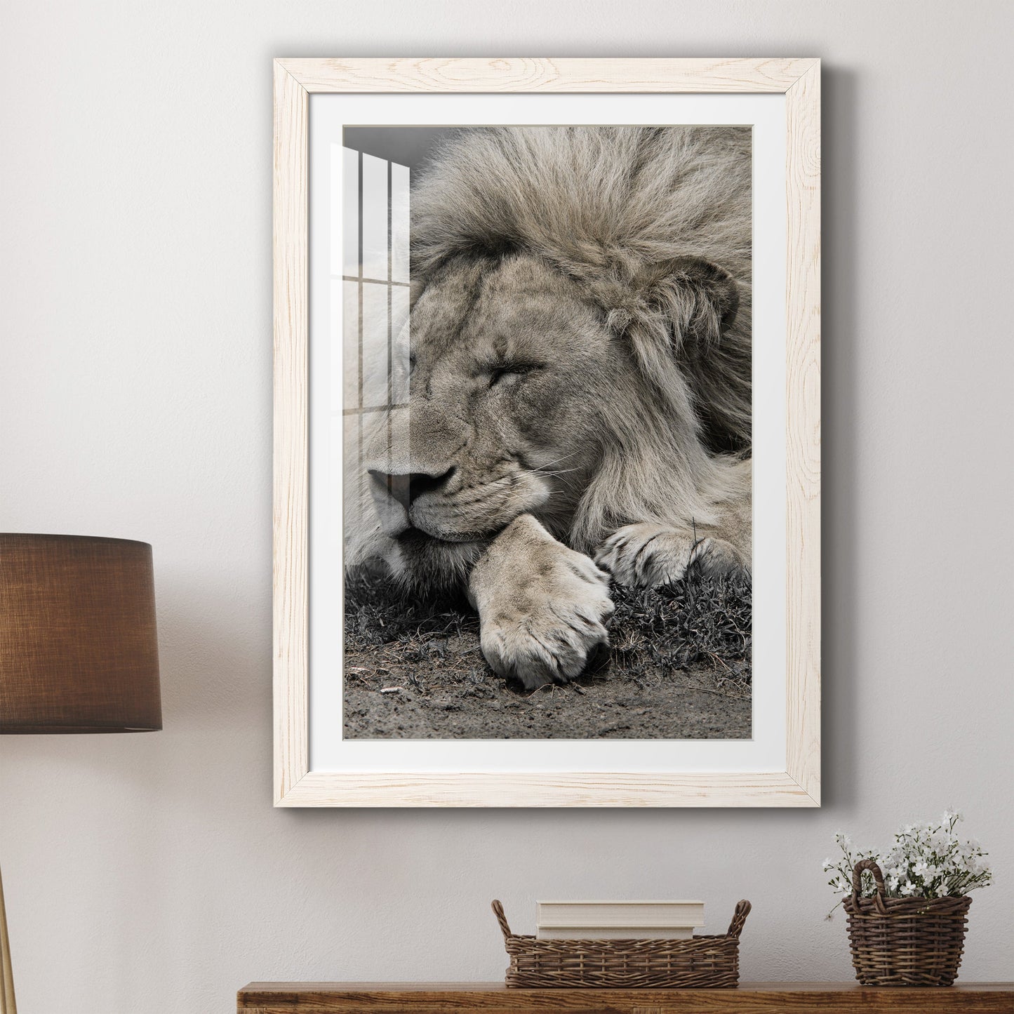 Sleepy Afternoon in Masai Mara - Premium Framed Print - Distressed Barnwood Frame - Ready to Hang