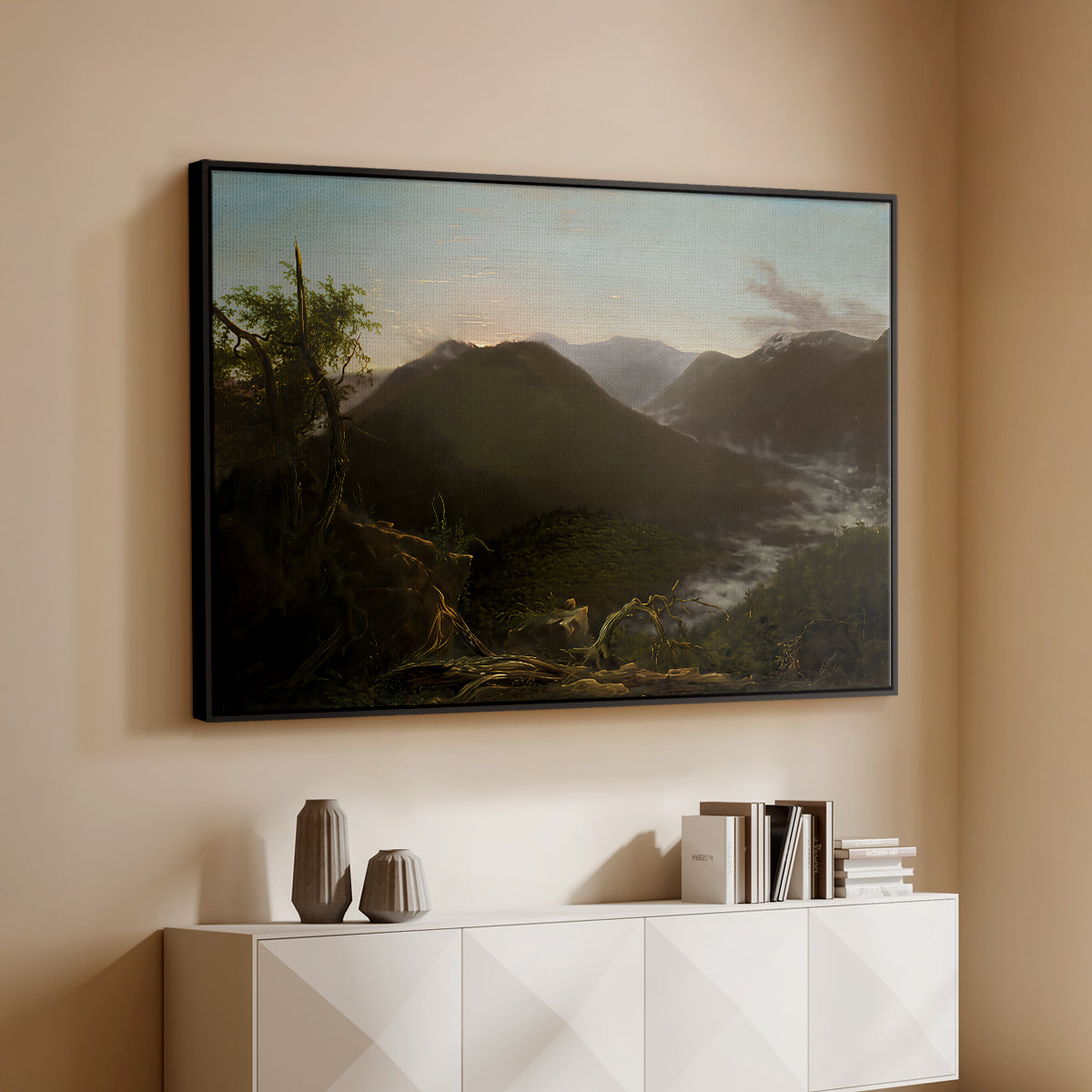 Sunrise in the Catskill Mountains, 1826 - Floater Framed Canvas Print