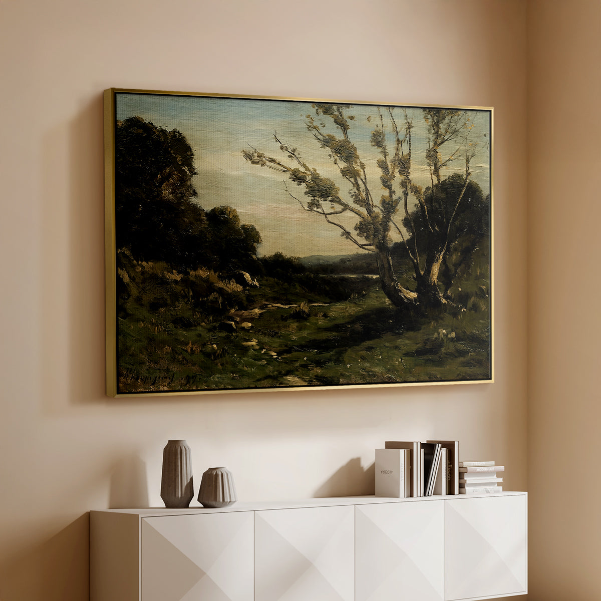 Morning in the Nievre, 1877 - Floater Framed Canvas Print