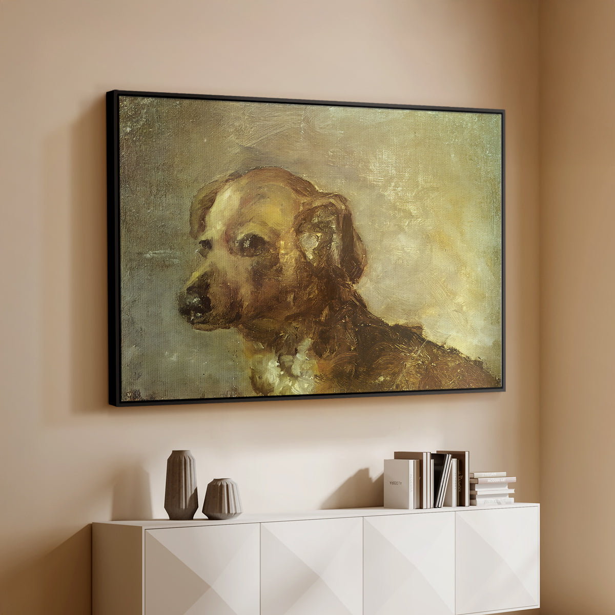 Cliper, the Artist's Dog, 1895 - Floater Framed Canvas Print