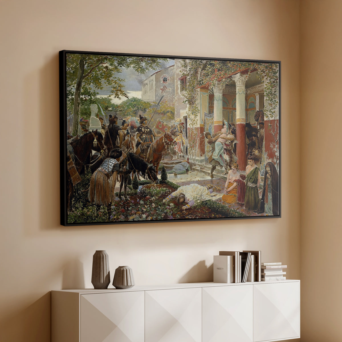 Onslaught of the Tartars, c. 1938 - Floater Framed Canvas Print