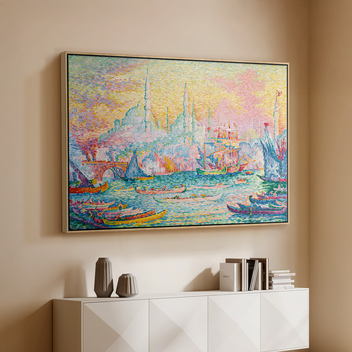 The Golden Horn, Constantinople, 1907 - Floater Framed Canvas Print