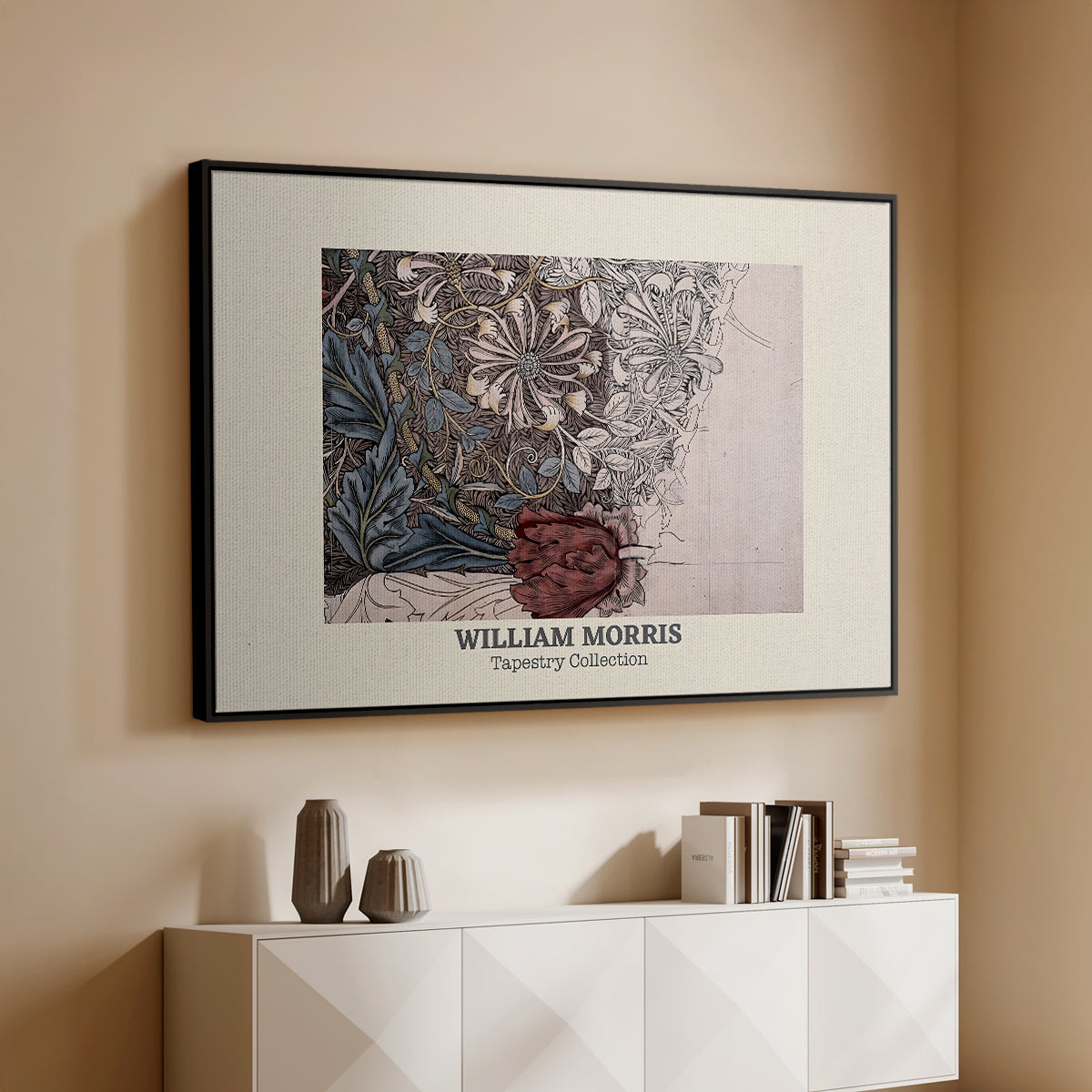 Honeysuckle (Tapestry Collection), 1874 - Floater Framed Canvas Print