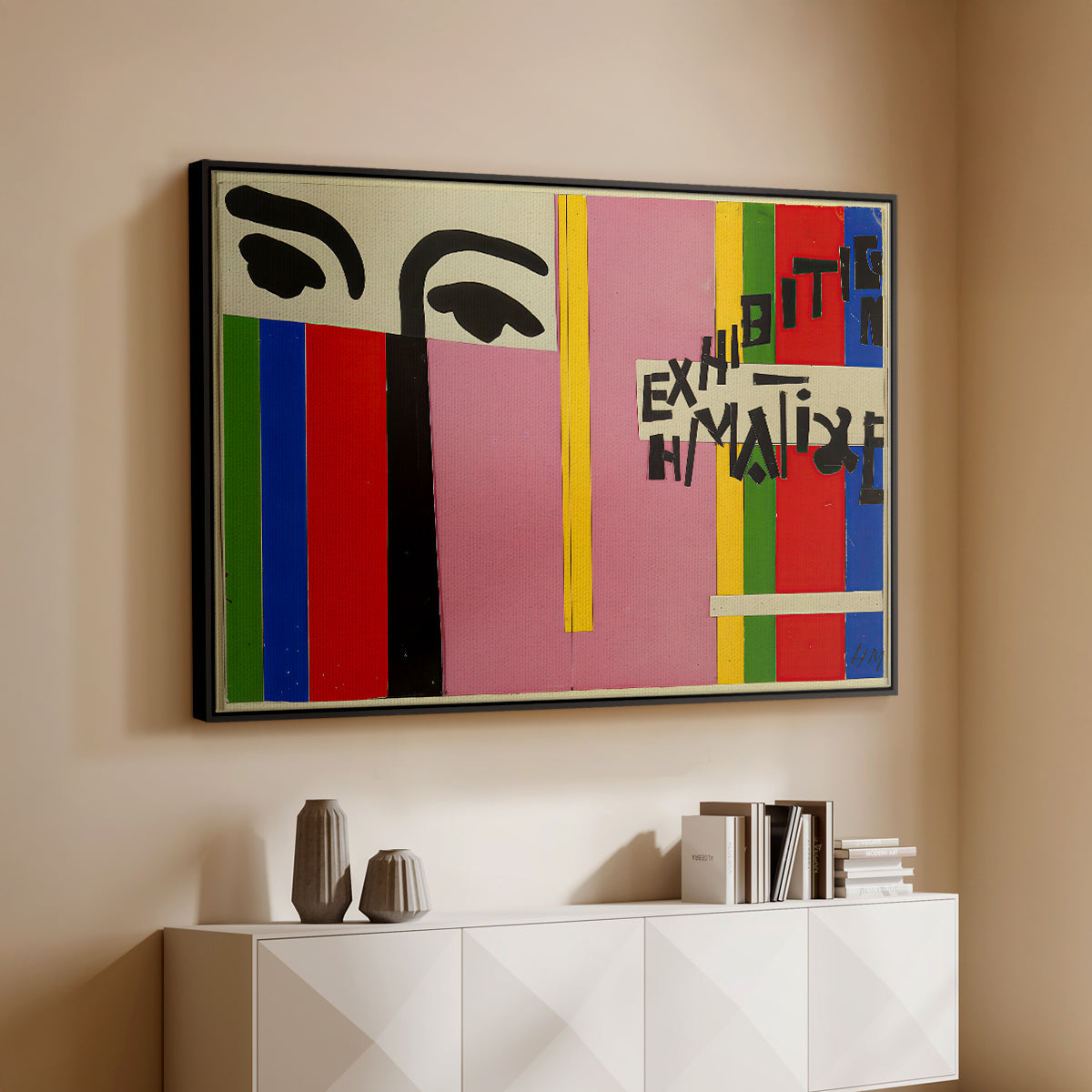 Design for Cover of Exhibition Catalogue, 1951 - Floater Framed Canvas Print