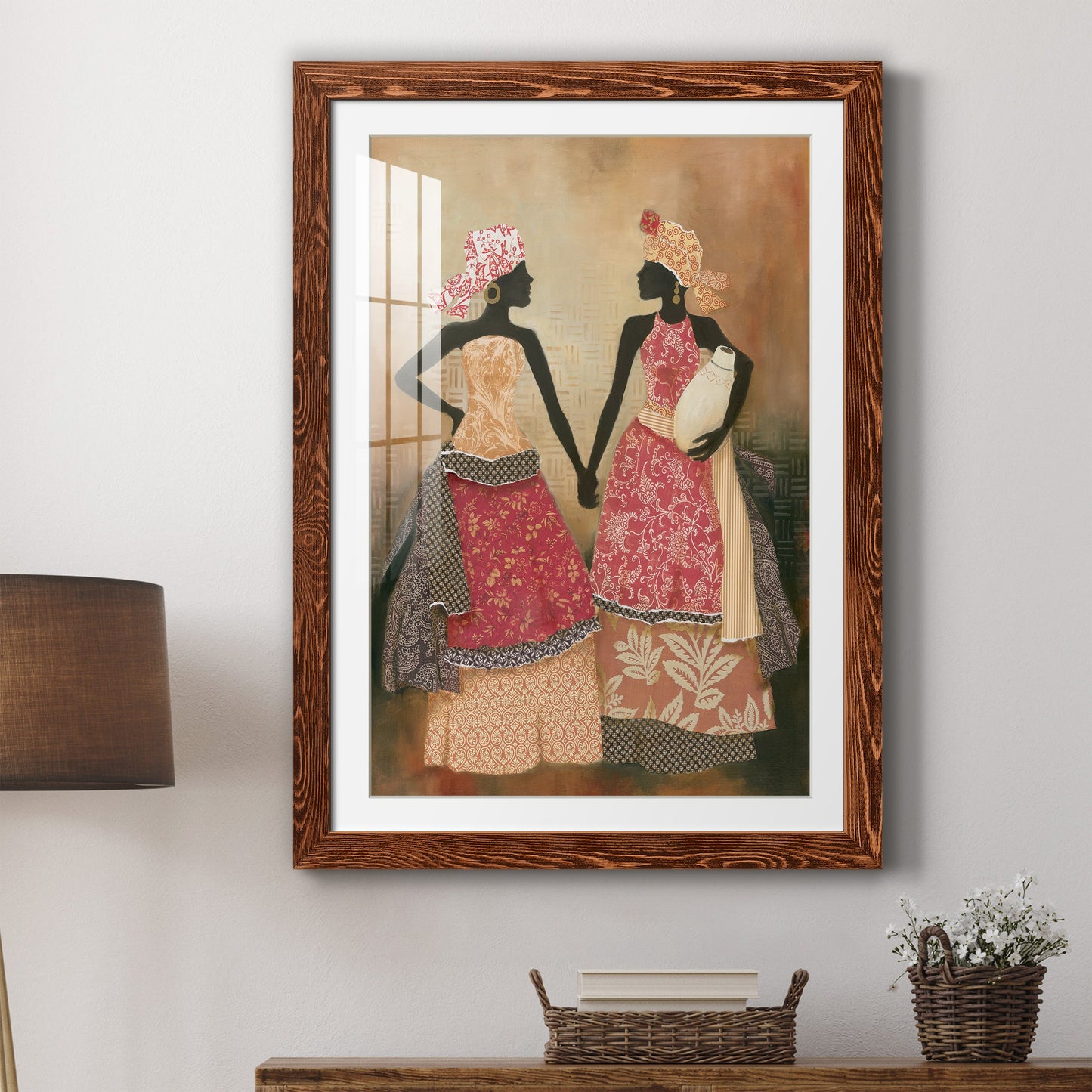 Village Women I - Premium Framed Print - Distressed Barnwood Frame - Ready to Hang