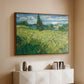 Green Wheat Field with Cypress, 1889 - Floater Framed Canvas Print