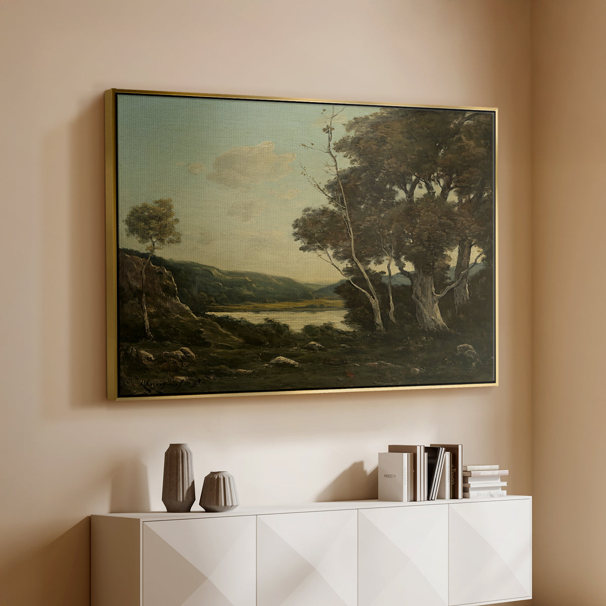 Landscape, 1898 - Floater Framed Canvas Print