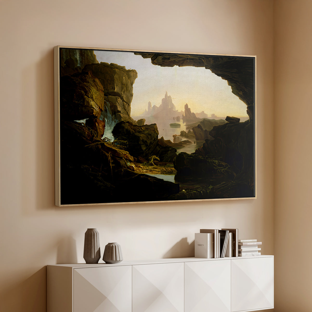 The Subsiding of the Waters of the Deluge, 1829 - Floater Framed Canvas Print