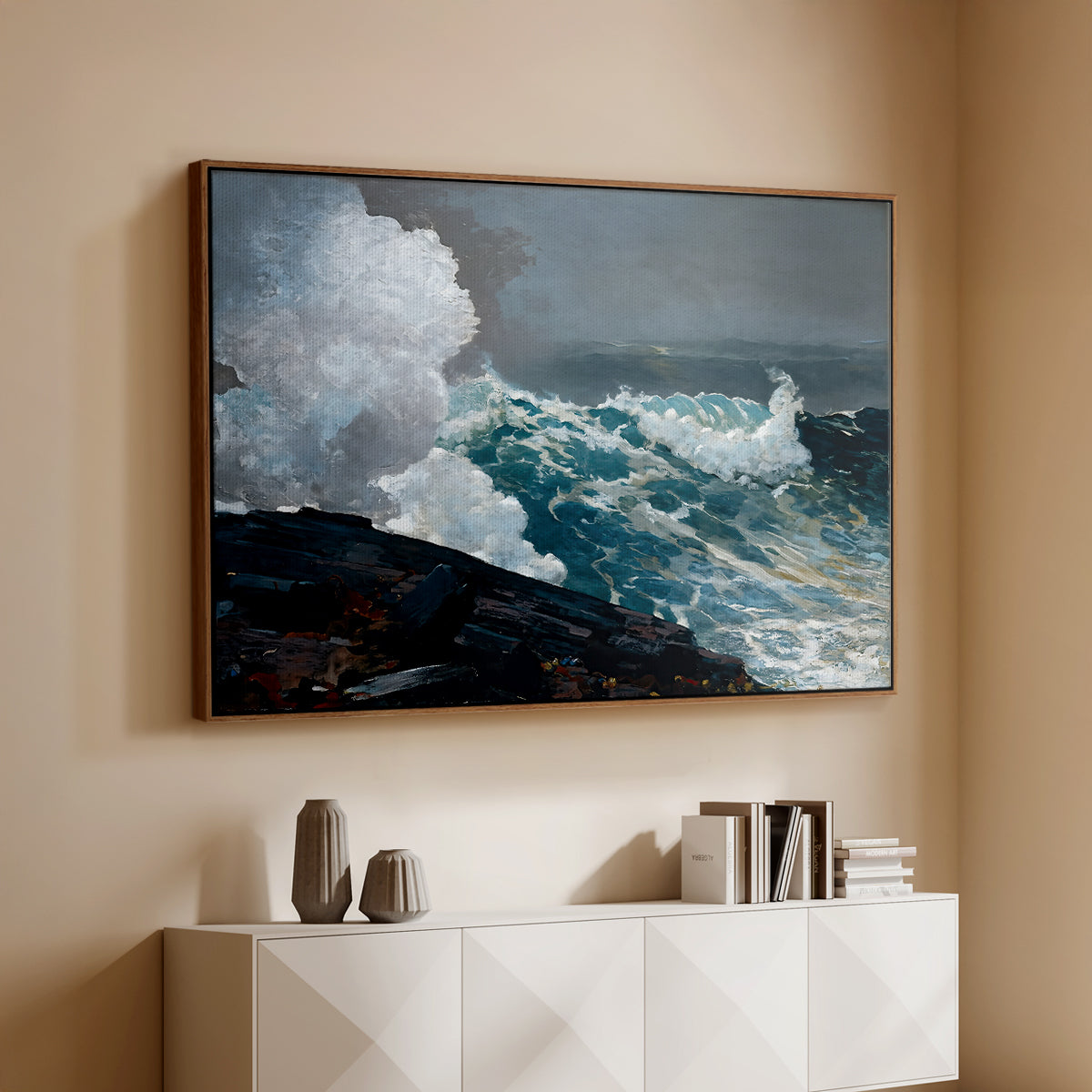 Northeaster, 1895 - Floater Framed Canvas Print