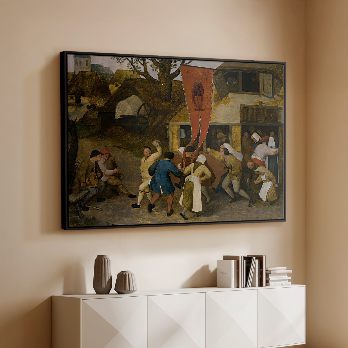 A Village Fair, c. 1567-1569 - Floater Framed Canvas Print
