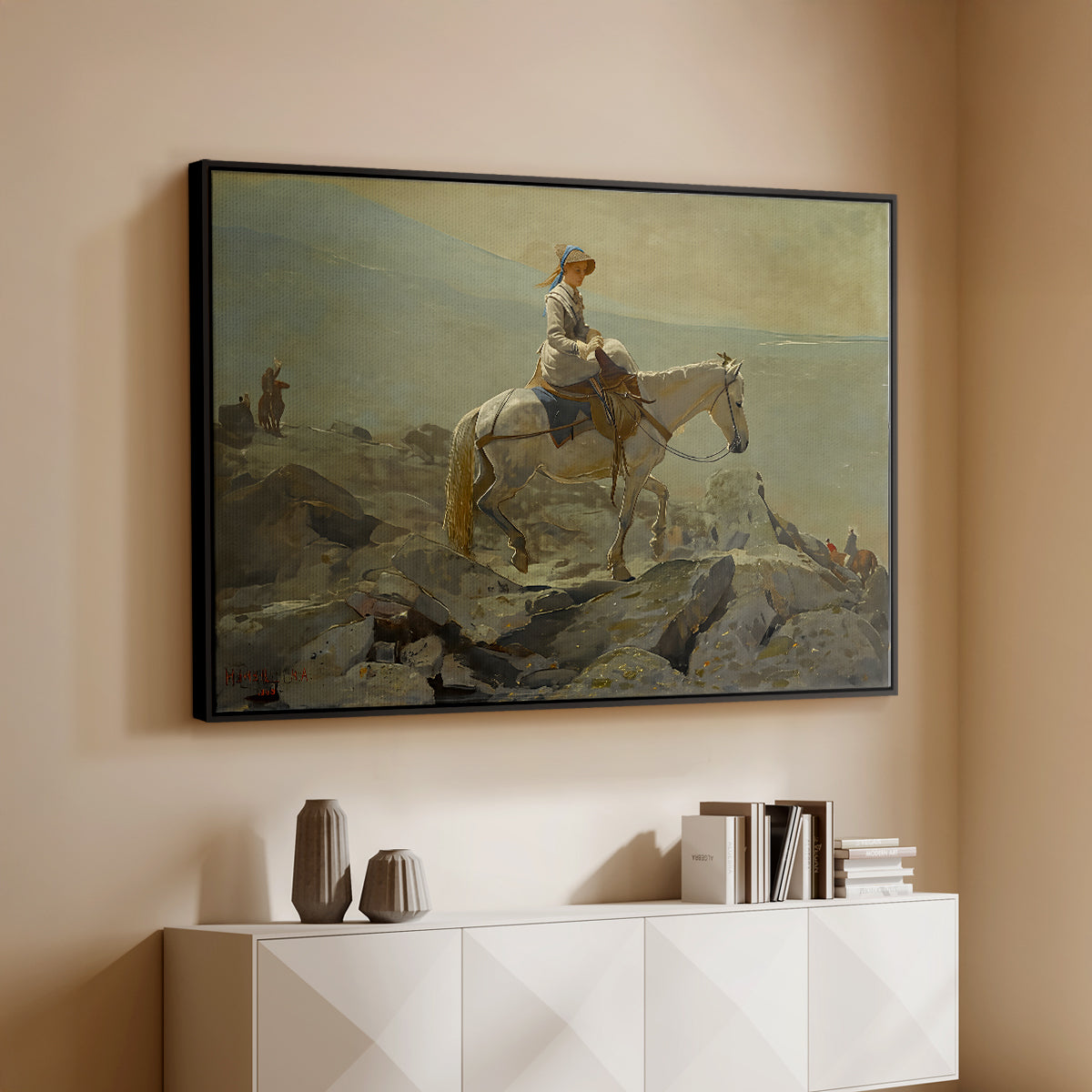 The Bridle Path, White Mountains, 1868 - Floater Framed Canvas Print