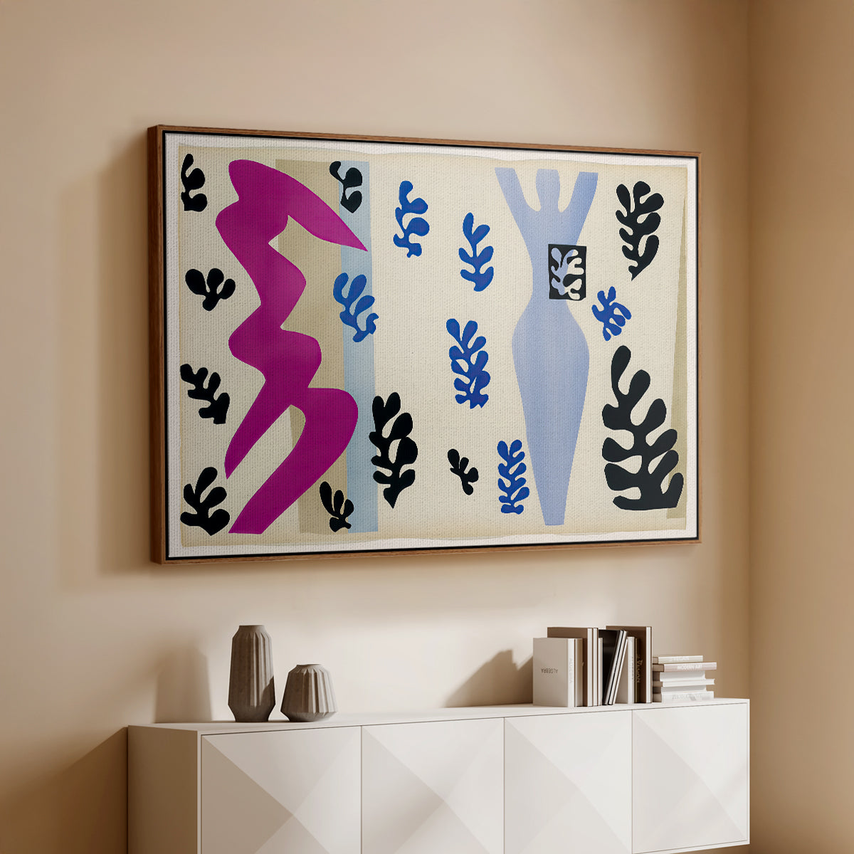 The Knife Thrower (Le lanceur de couteaux), from Jazz, 1947 - Floater Framed Canvas Print