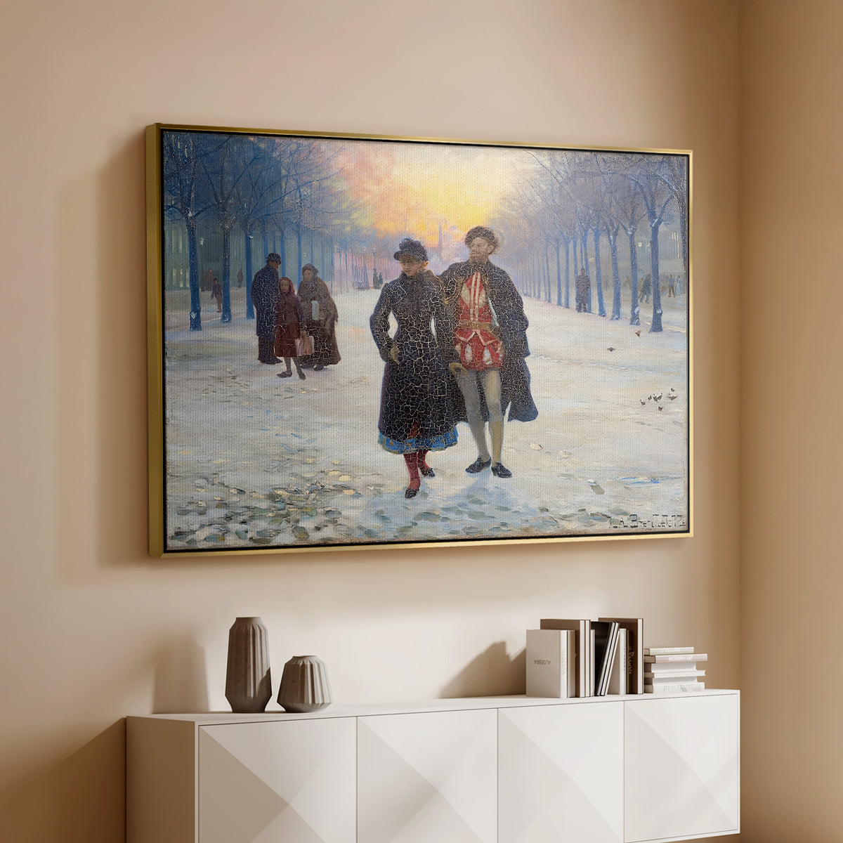 Morning after the Carnival, 1884 - Floater Framed Canvas Print