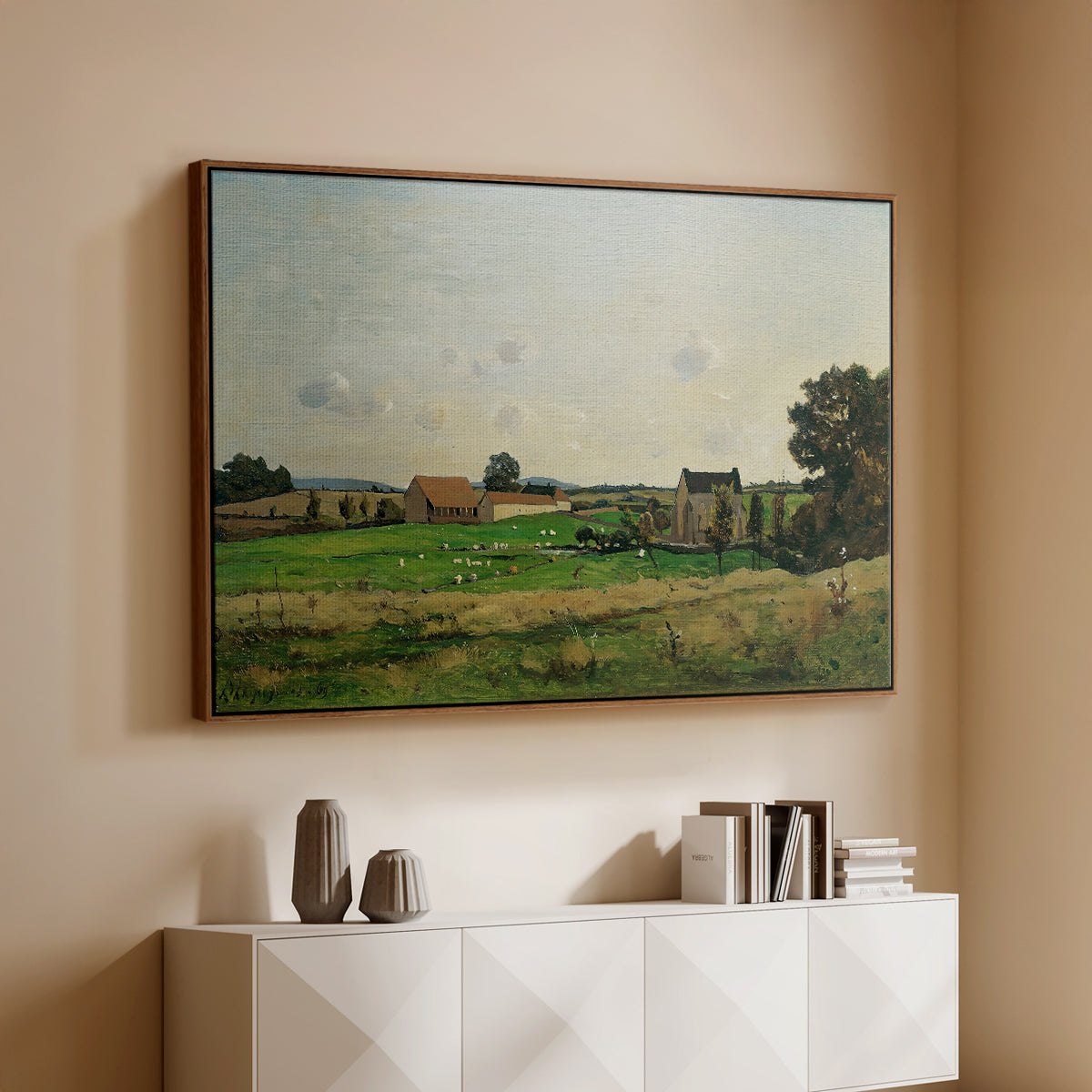 The Saulce Estate, 1869 - Floater Framed Canvas Print