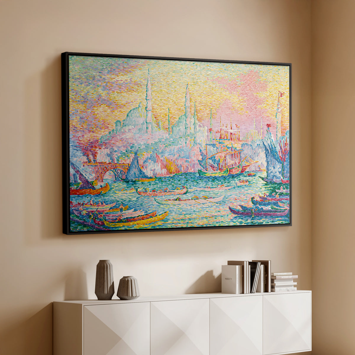 The Golden Horn, Constantinople, 1907 - Floater Framed Canvas Print