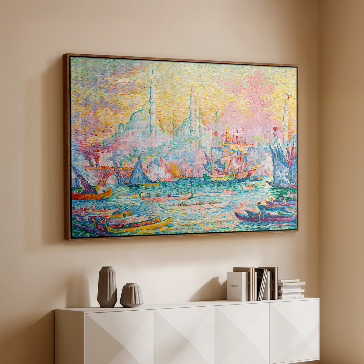 The Golden Horn, Constantinople, 1907 - Floater Framed Canvas Print